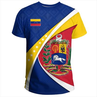 Summer New 3D Venezuela National Flag Printing T Shirt Venezuela Coat Of Arms Graphic Short Sleeves Vintage Y2k Tee Shirts Tops