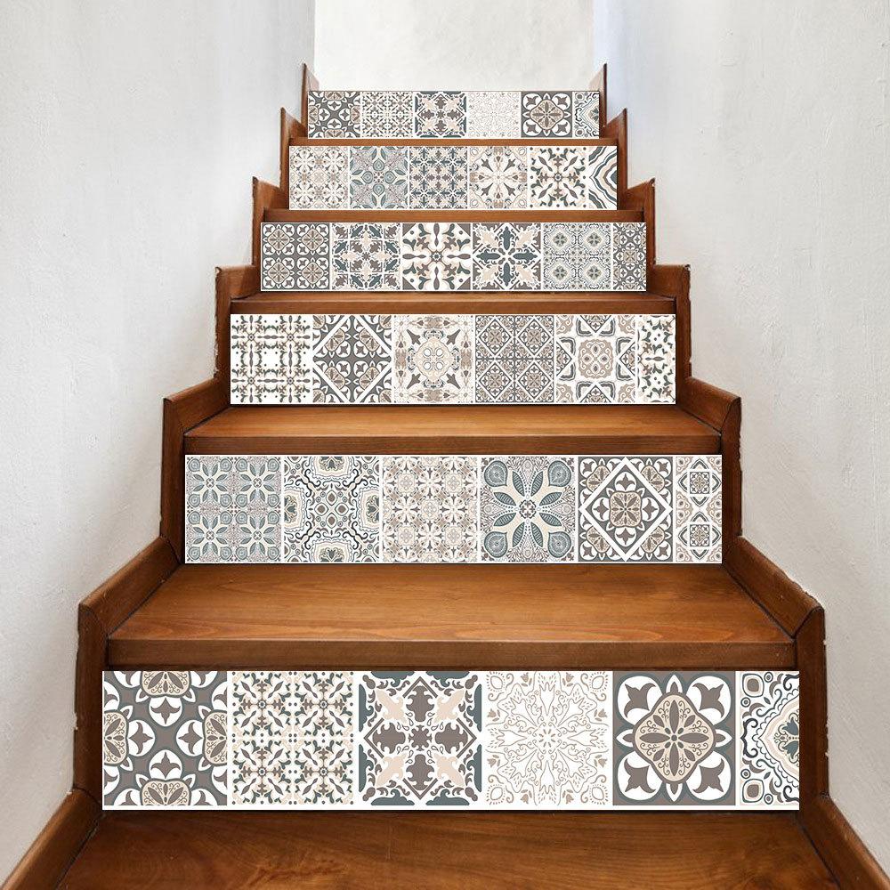 

Самоклеящаяся наклейка на лестницу, Декор для гостиной своими руками, Домашняя водонепроницаемая и противообрастающая наклейка на стену, 6 штук 100cm*18cm*6pcs