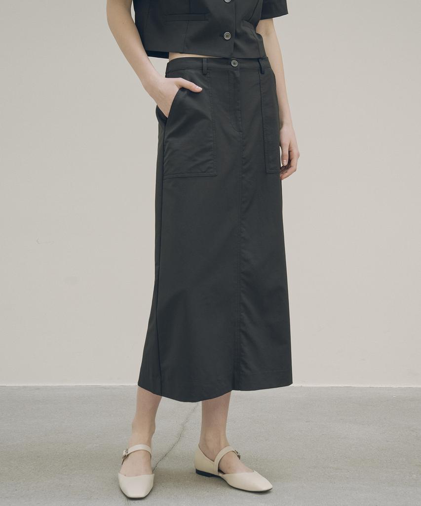 Siyajyu Sist9035 Nylon Half-Banding Skirt_Black