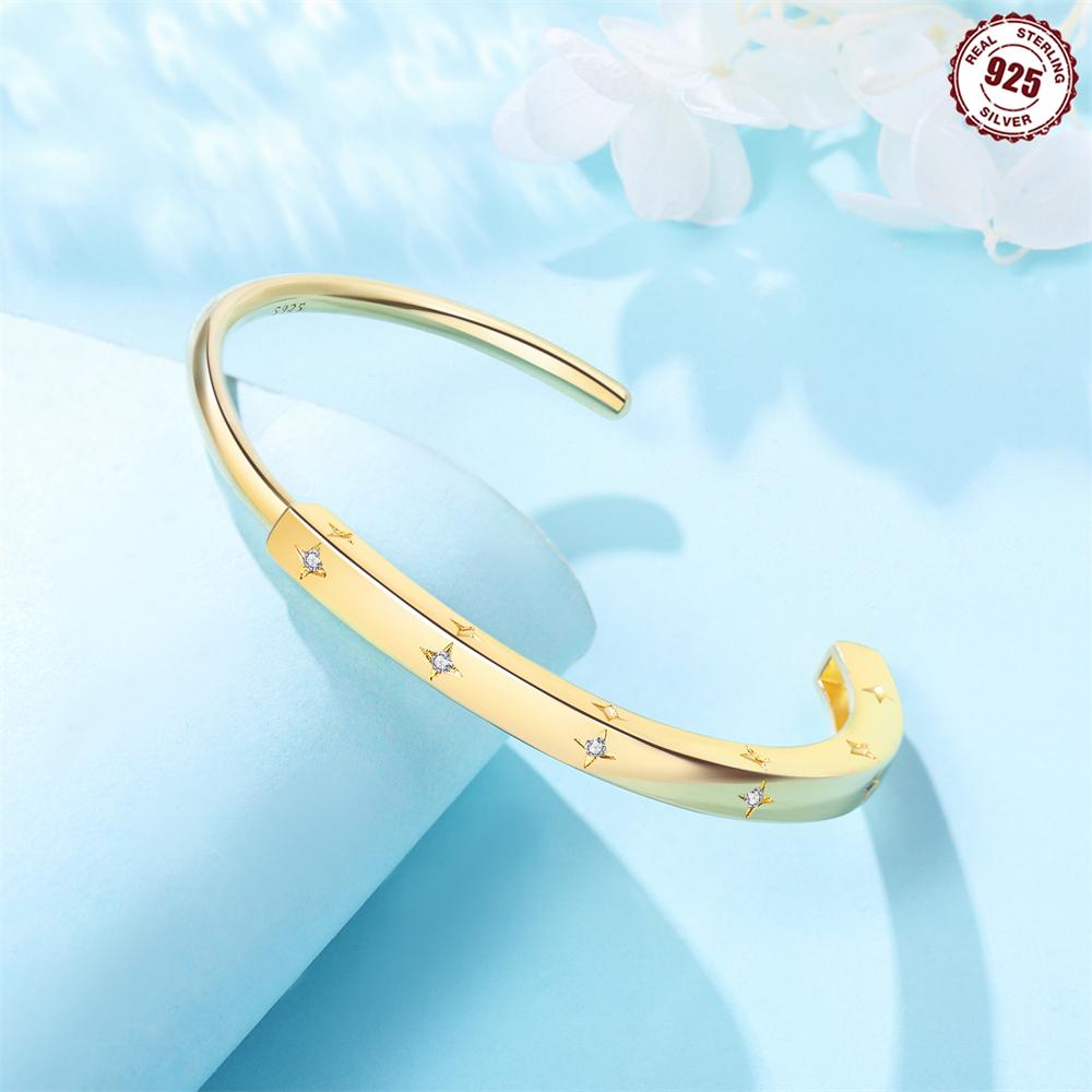 Minimalist Bracelet Unique Star Women Personality 925 Silver Bracelet Jewelry Accessory Valentine's Fine Gift Bracelet