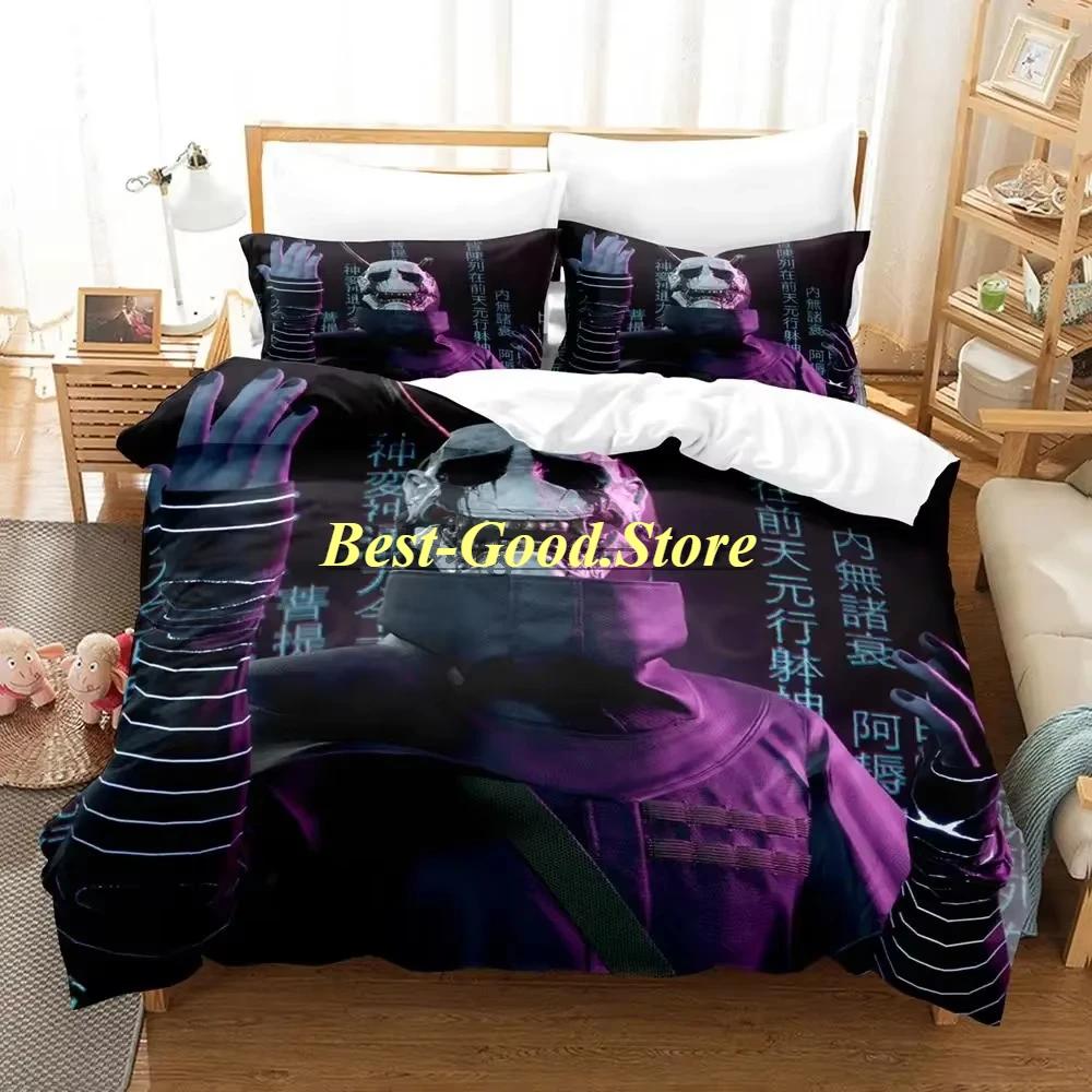 GhostwireTokyo Bedding Set Single Twin Full Queen King Size Bed Set Aldult Kid Bedroom Duvetcover Sets Anime Bed Sheet Set