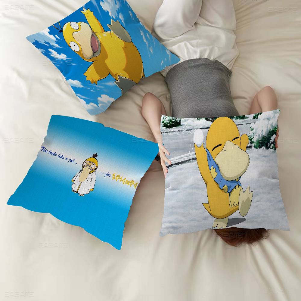 P-Pokemon P-Psyduck 45*45cm Povlak na polštář Potah na polštář Dekorativní povlak na polštář Domácí povlak na polštář Pro polštář na pohovku