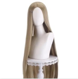 40Inch Long Straight Cosplay Wig Centre Parting Central Split Blond Pink Rose Red Purple Heat Resistant Synthetic Hair Wigs