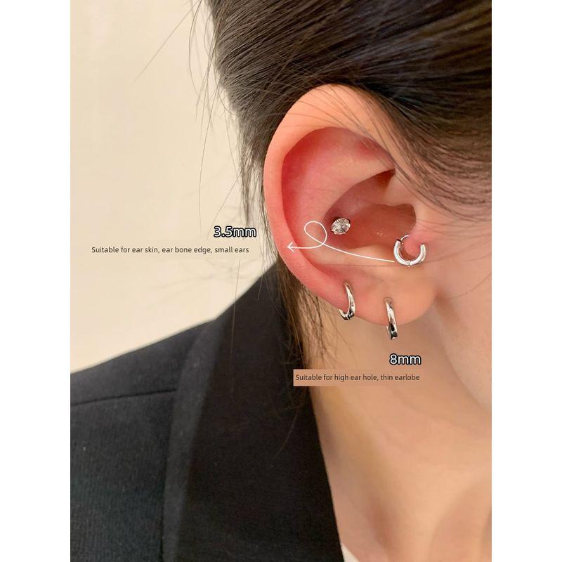 Ringring Store Mini Ear Studs Super Small Exquisite Simple Bracelet Earrings Female Edge Ear Bone Stud Ring Ear Ring Small Earrings
