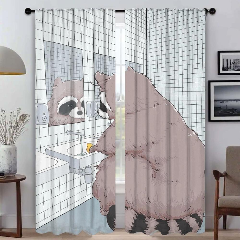 

Затемняющие шторы для камеры, симпатичные оконные шторы для комнаты, 2-панельные шторы, украшения на Хэллоуин, занавески для домашнего интерьера, перегородки W50xH70cmx2pcs-CL