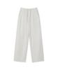 COVERNAT WOMAN Straight Boucle Elastic Waist Pants Ivory