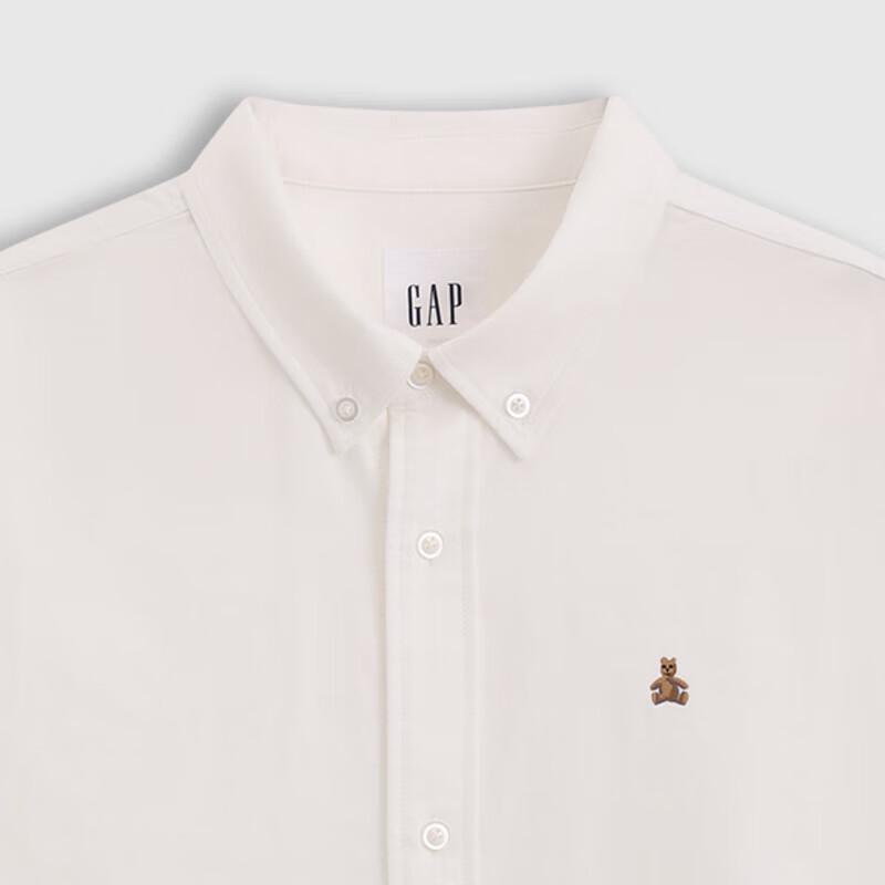 Gap Unisex Bear Embroidered Cotton Long Sleeve Shirt