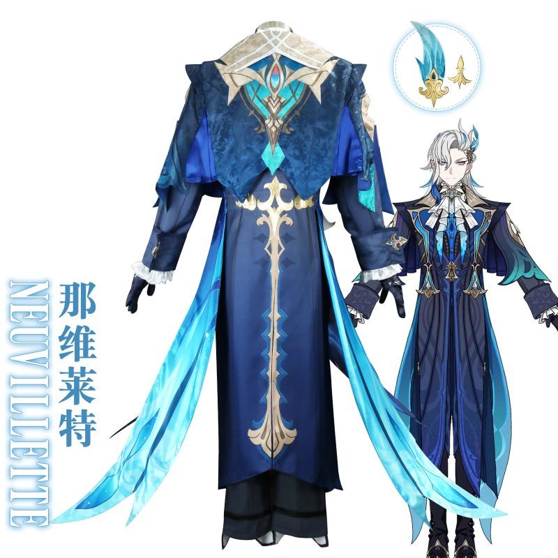New Neuvillett Cosplay   Costume Fontaine Chief Justice Ordainer of Inexorable Judgment Uniform Halloween Outfit