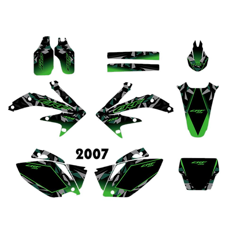CRF450R 2005-2008 Terénní motocykl Kompletní sada samolepek