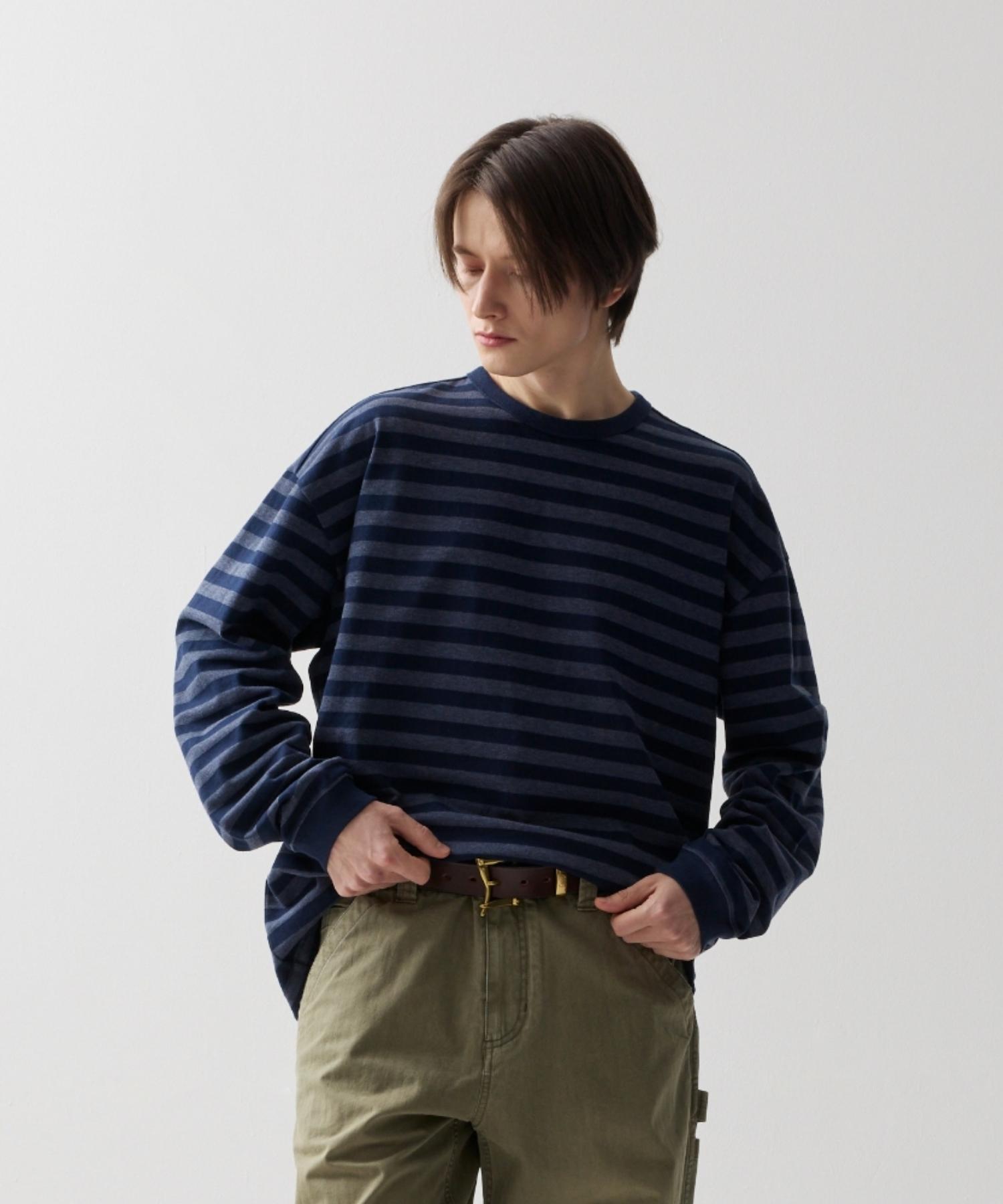 Namer Clothing Ordinary Stripe Longsleeve Navy L