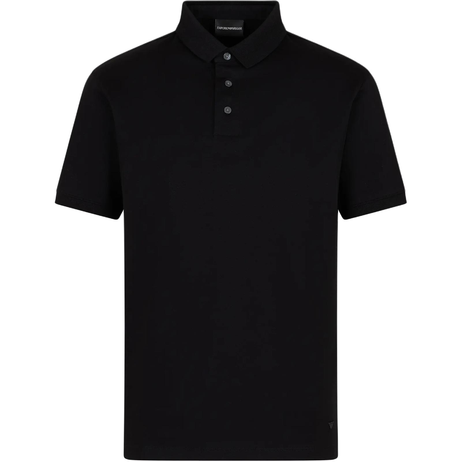 

Emporio Armani Ss24 Solid Logo Jacquard Casual Short Sleeve Polo Shirt Men tops Black 6D1F68-1JGYZ-0034 S