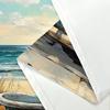Waterproof Coastal Beach Ocean View Shower Curtain Rustic Bathroom Decor Nautical Window Curtain Seaside Tropical Home Decor Wal