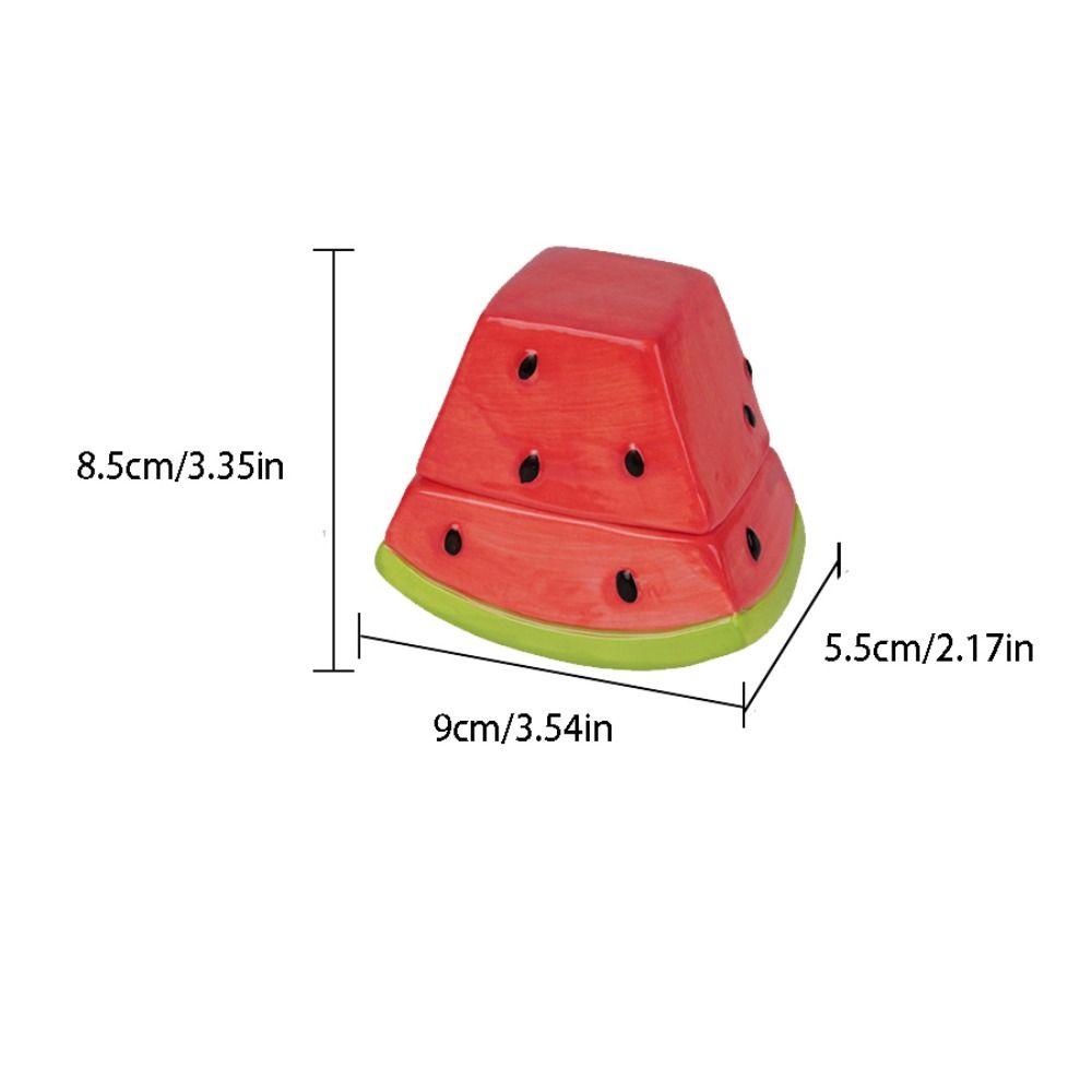 Decorative Watermelon Toothpick Box Creative Cotton Swab Box Ceramic Toothpick Jar  Office Desk