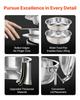 5 Qt 4 Pack Round Chafing Dish Buffet Set Full-Size Pan Stainless Steel