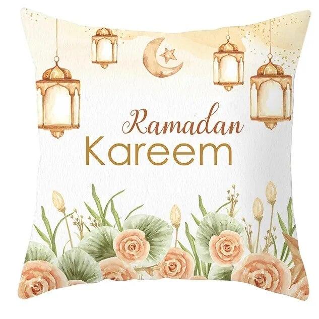 Eid Mubarak Cushion Cover Ramadan Home 2024 Islamic Muslim Kareem Al Adha Sofa Pillow Cover