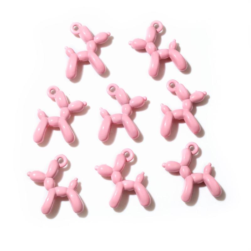 10pcs 19x14mm 3D Balloon Dog Metal Charms Pendant Multi-colors Mixed DIY Jewelry Making Findings Accessories Necklace Earring