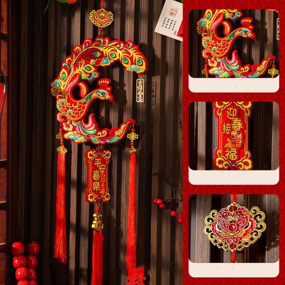 Traditional New Year Ornaments Reusable Spring Festival Pendant Hanging Decoration  Atmosphere