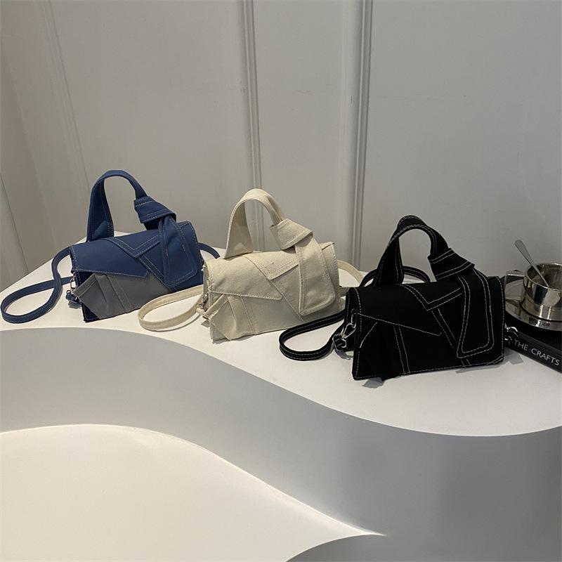 Дизайн-чуттєва Жіноча Сумка Новий Стиль Особистості Контрастне Кольорове Сплайсування Сумка на Плече Нішевий Дизайн Сумка Кросбоді Модна Сумка