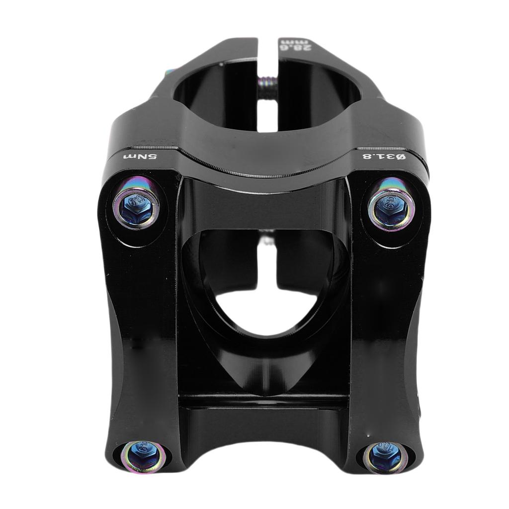 31.8x35mm Bike Stem Aluminum Alloy CNC Mountain Bike Short Handlebar Stem for DIY Mountain Cycling Black