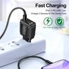 QC3.0+PD 20W Fast Charger: EU/US/UK Plug, High Power Quick Charge