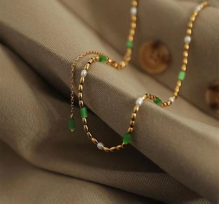 

Винтажный новый медный гальванический 18-каратный золотой натуральный пресноводный жемчуг микс и подбор кулон свитер ключица ожерелье для женщин