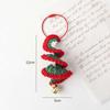 4 Hand Knitted Wool Yarn Christmas Tree Pendants Soft Crochet Decorations for Car Mirrors Doors Walls and Backpacks