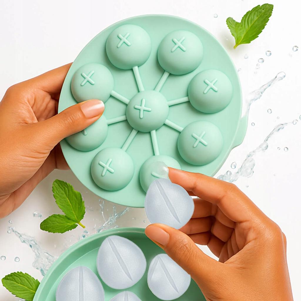 4x SILICONE ICE CUBE MOLD TULIP 3D Chocolate Ice Molds
