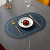 Insulation Pad Easy Clean Faux Leather Placemat Heat Resistant Table Protection Mat for Home Kitchen