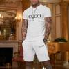 2026 Summer T-shirt, Shorts Men's Casual Sports Set, Fashionable Short Sleeved Casual Shopping Trend Clothing Essential for Trav