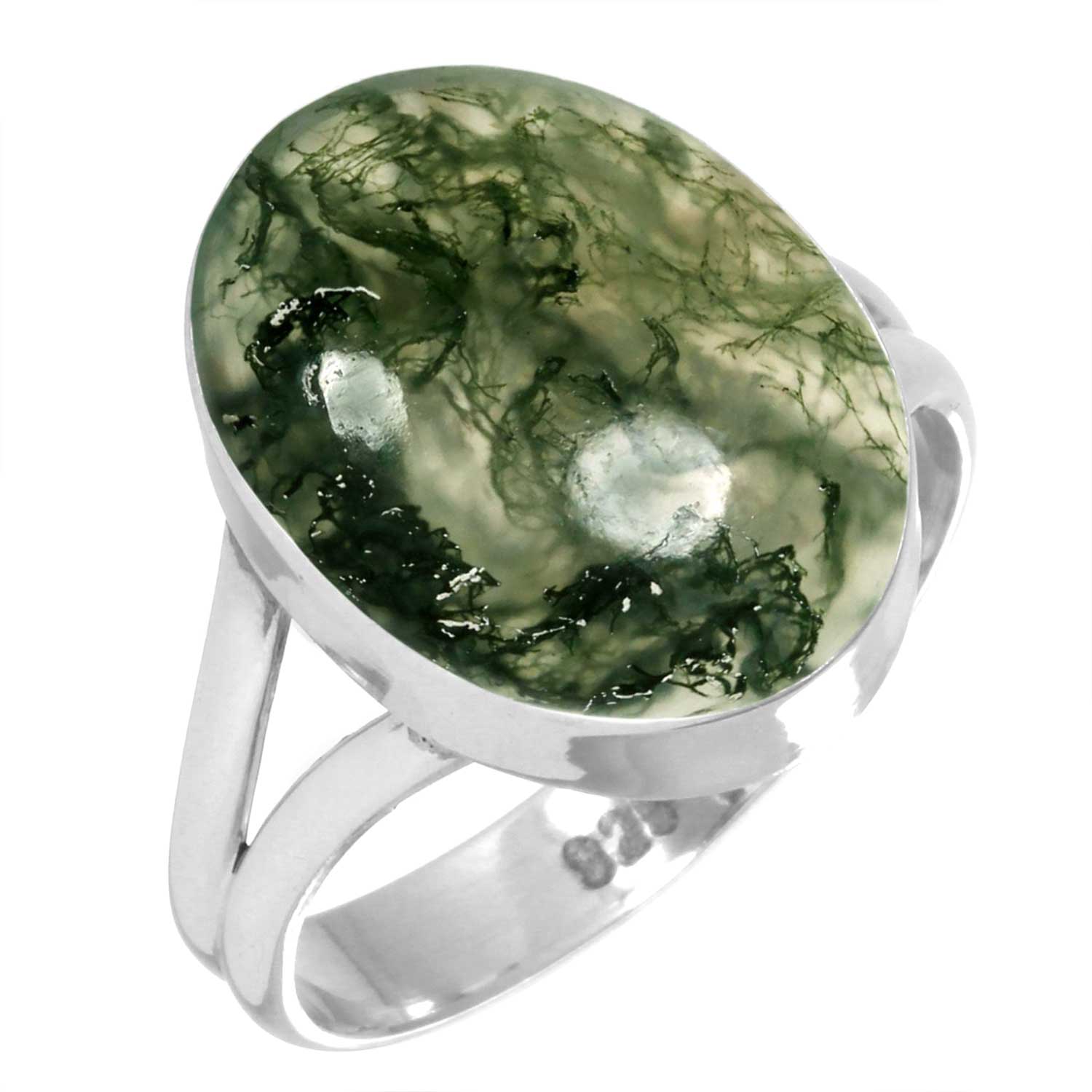 

Кольцо из стерлингового серебра 925 пробы Женское Драгоценный камень Ручная работа Ювелирное изделие Подарок на День матери Мукаит Монтанский агат Моховой агат Спиральный устричный Родонит Глаз Шивы Мода 8.5