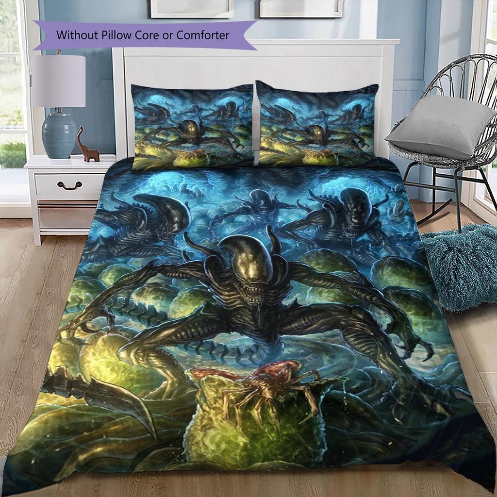 Cartoon Pattern Bedding Quilt Set Quilt Cover Pillowcase Home Decoration Birthday Gift (1 * Duvet Cover + 2 * Pillowcase, Without Core)