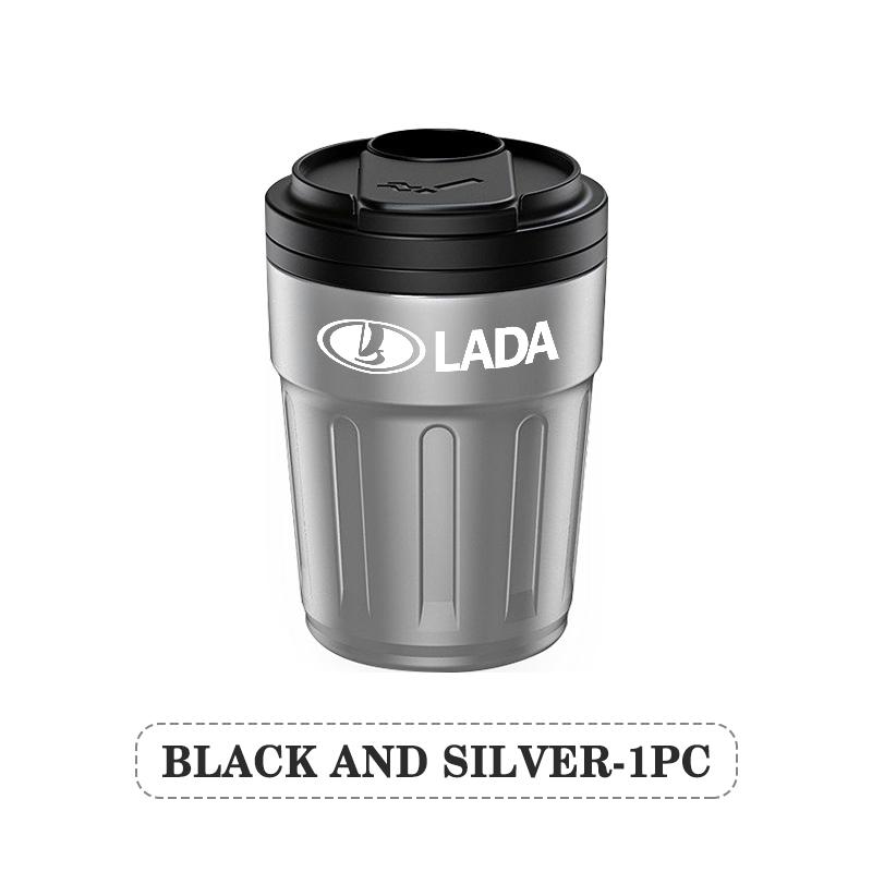Car Ashtray Creative Coffee Cup With Lid LED Light Garbage Storage Container For Lada Niva Priora 4x4 Urban Vesta Granta Riva PP28