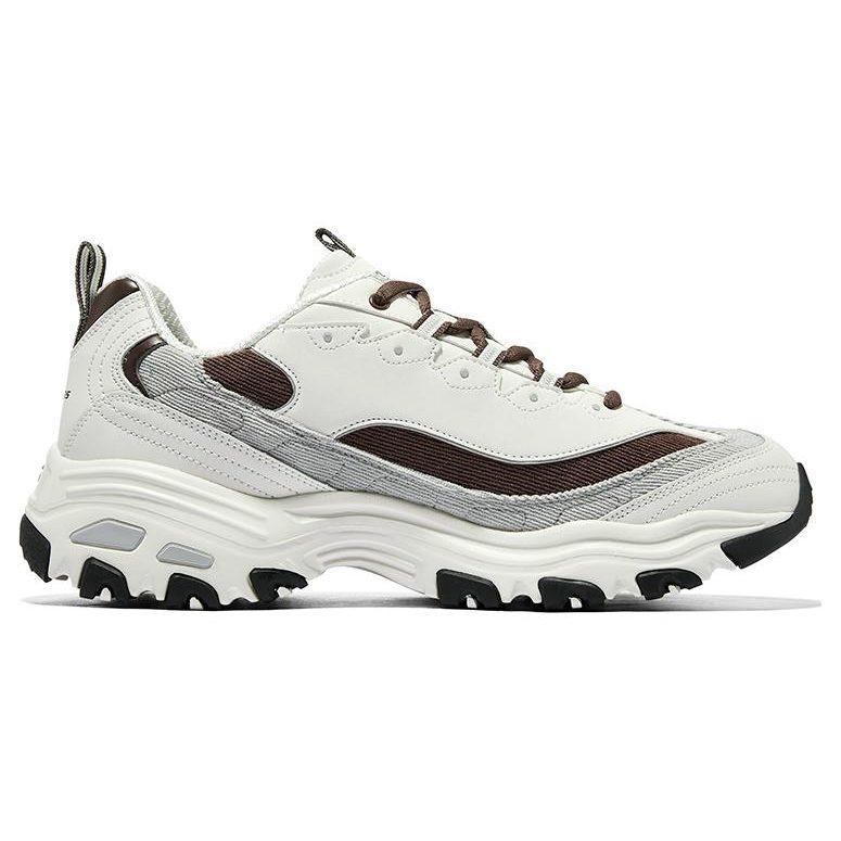 Skechers D'Lites 1.0 Scarpe da Outdoor Basse Uomo Bianco Marrone Nero 894282-OWBR