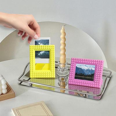 3 Zoll für Polaroid Instax Mini Fotorahmen Desktop-Deko Dekorativer Fotokartenhalter Vertikaler Fotoständer Rahmen