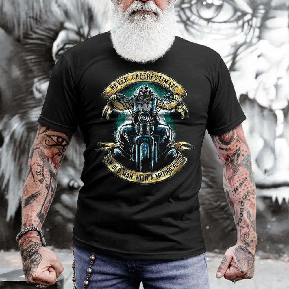 Camiseta Americana Vintage de Motocicleta Para Homens Casual Tops de Manga Curta Roupas de Motocicleta 3D Vestuário de Verão Camiseta Masculina de Rua