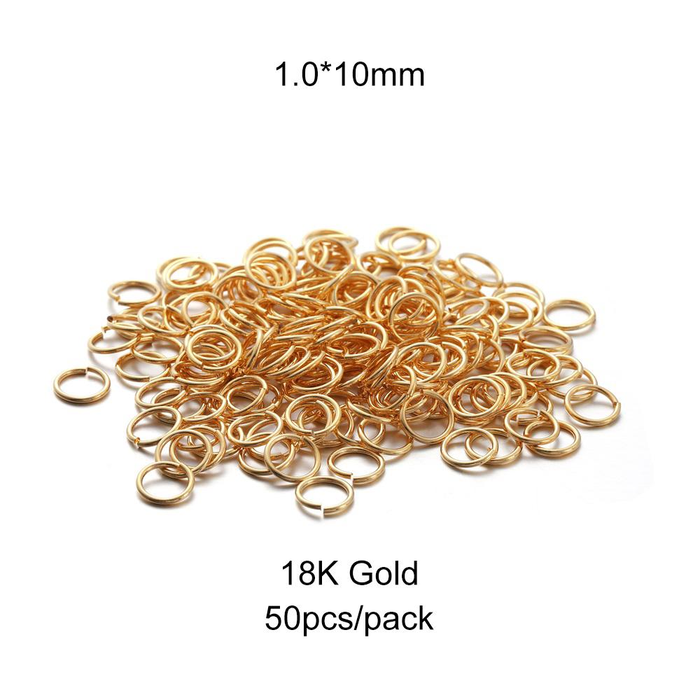 50-200pcs/lot 4 5 6 8 10 mm Stainless Steel Jump Rings Split Rings Connectors For DIY Jewelry Making Supplies Accessories