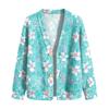 Women's Vintage Floral Print Button Front Jacket for Casual Outdoor Wear