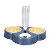 Triple Dog Cat Bowls 15 Degree Tilted Raised Cat Food Bowl with Automatic Water Bottle for Puppy