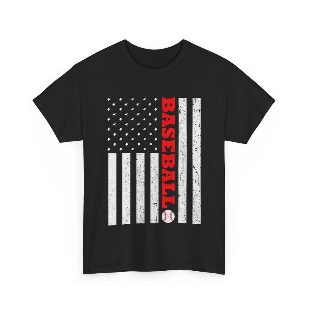 

Baseball American Flag Shirt, Baseball Player Sports Lovers Women Men Tee 4XL