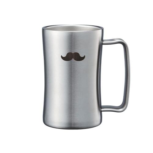

Doshisha Drinking Mug, Beard Style, 420ml, Dishwasher Safe, Keeps Hot or Cold, Vacuum Insulated, Silver