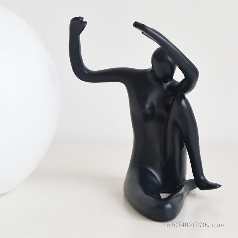 Creative Abstract Stereoscopic Figure Sculpture Resin Furnishings Vase Home Living Room Bedroom Study Art People Decoration, 1Pc