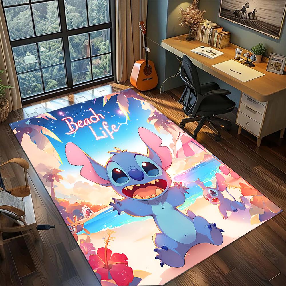 Stitch! ~L'Avventura Interstellare~ Tappeto Tappeto Tappeto Grande Area Tappetino Pavimento Antiscivolo Lavabile Stanza Gamer Camera da Letto Decorazione Casa