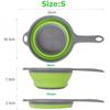Foldable Silicone Fruit Vegetable Strainer Washing Basket with Handle Strainer Collapsible Drainer Kitchen Storage Tool Basin
