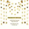 158ft Reflective Glitter Star Hanging Decor (12PCS) | Double-Sided Starburst for Holiday, Party, Wedding & Special Events