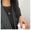 Trendy European & American Bamboo Joint Gold Necklace with 26 English Letters