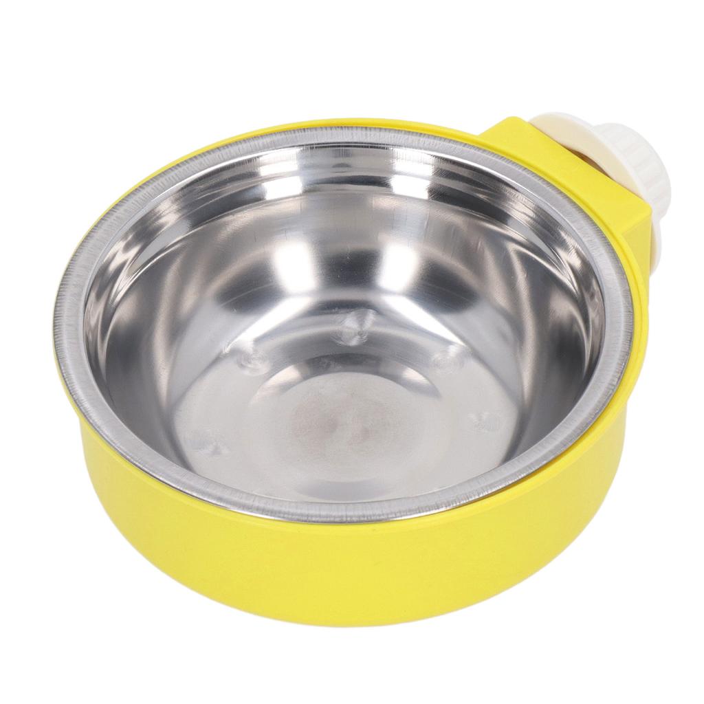 Hanging Pet Food Bowl Stainless Steel Thickening Fixed Pet Cage Single Bowl for Cats Dogs