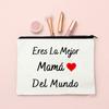 I Have The Best Mom In The World Print Comestic Bag Travel Neceser Toiletries Makeup Bags Mother's Day Birthday Gifts for Mother