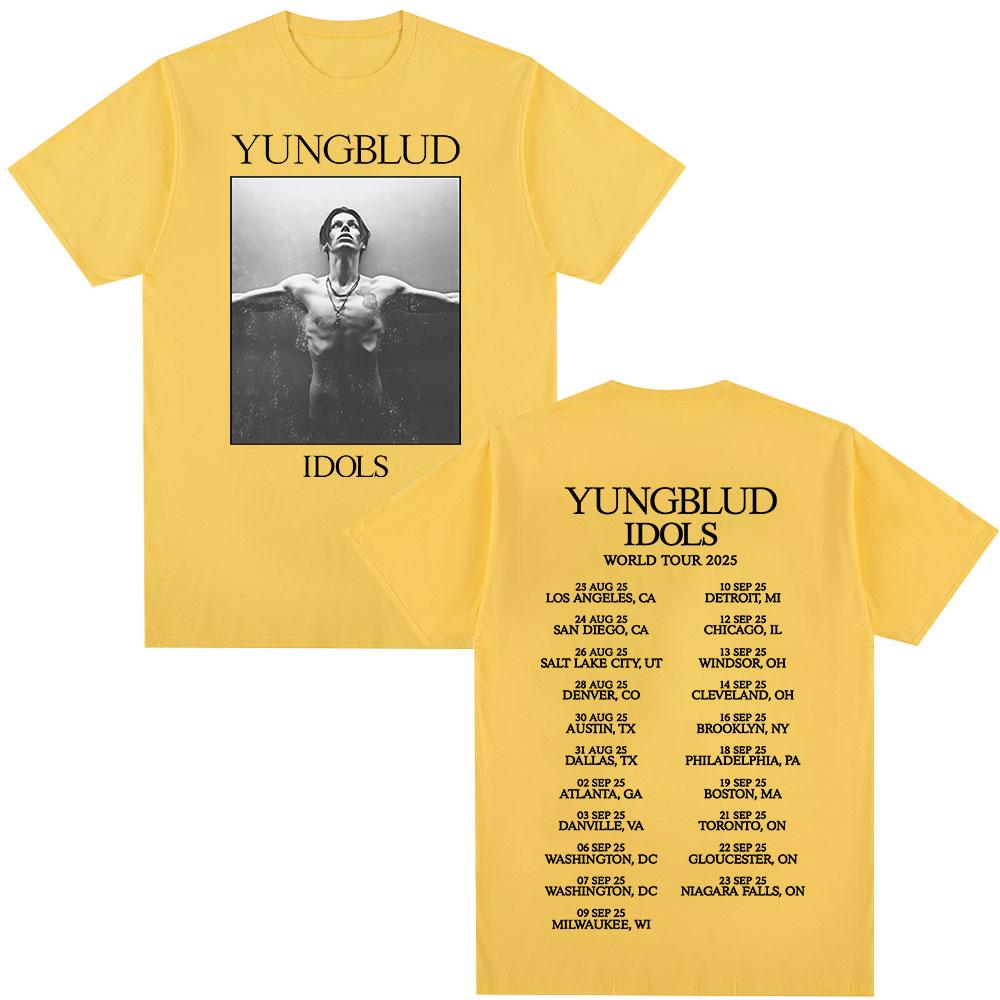 Yungblud IDOLS Album Tour T Shirts Fan Gifts Mens Women Clothing Hip Hop Short Sleeve Tshirts Oversized Summer Cotton Tshirt