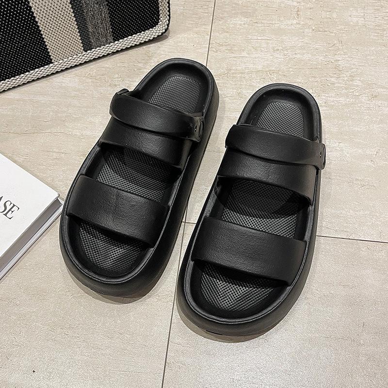 Sandalias de EVA con Doble Tira a Prueba de Olores y Suela Gruesa y Suave, Antideslizantes, para Uso en Casa y al Aire Libre