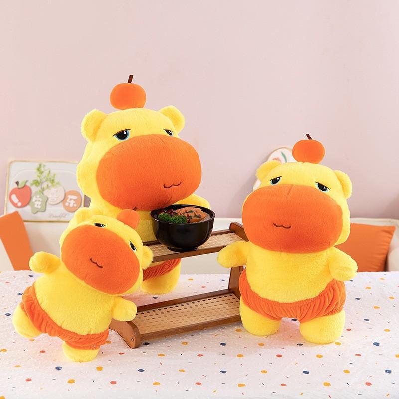 Cartoon Capybara Animal Plush Toy Bag Pendant For Kids Room Decor And Play